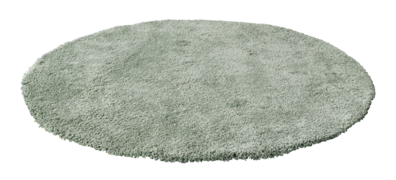 Gray fluffy rounded shape floor carpet design element