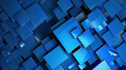 Blue 3d checkered futuristic abstract background