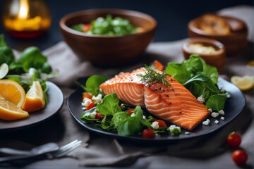 Salmon fresh salad