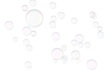 Transparent soap bubble pattern design element