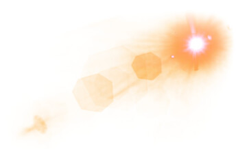 Orange lens flare effect design element