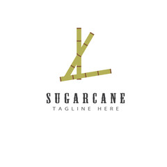 Sugarcane logo vector template symbol design