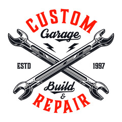 Obraz premium Custom car repair colorful poster