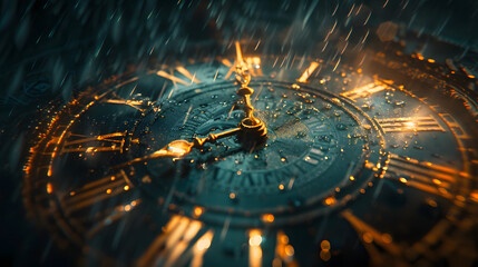 clock spinning rapidly, concept of time travel, depression countdown deadline