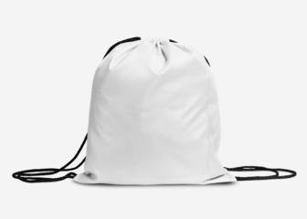 Png drawstring bag transparent mockup