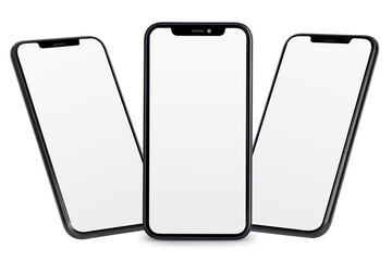 Mobile phone screen mockup png digital device