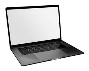 Laptop screen mockup png digital device