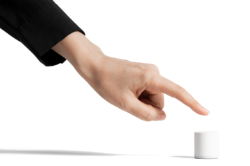 Wireless white png smart speaker mockup digital device