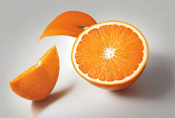 orange on white background