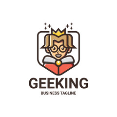  geek king logo vector