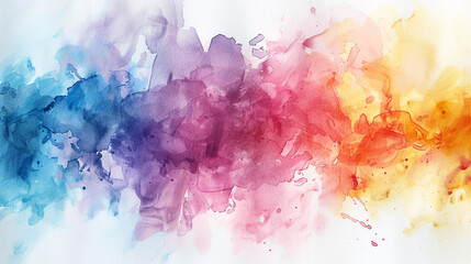 Abstract watercolor splashes in vibrant hues, like a symphony of colors. 