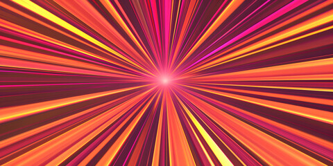 Background with radial lines and speed effects in a concentrated light pattern