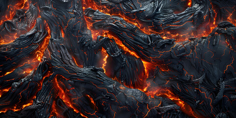 Flowing lava field background for powerful and intense product launches, especially in the gaming or entertainment sectors 