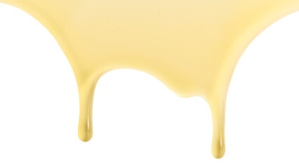 PNG yellow honey dripping border sticker