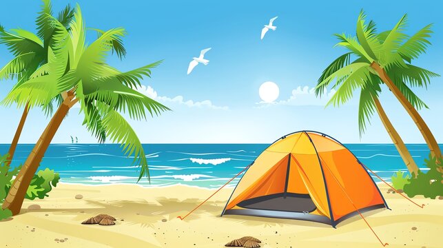 Beach Tent Clipart Providing Shelter From The Sun