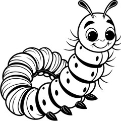  outline of the hungry caterpillar character -vector illustration