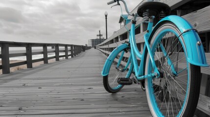 Obraz premium Beach cruiser clipart parked near a concession stand.