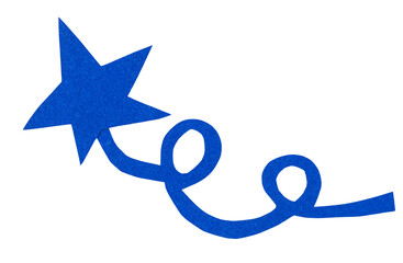 Blue star png sticker DIY paper craft