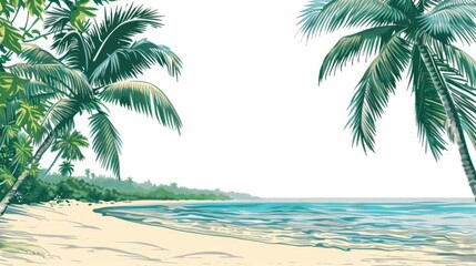 Beach party banner clipart with festive decorations.