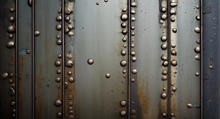 metal door with rivets