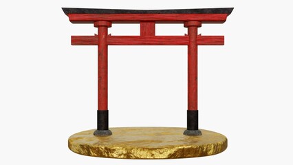 Japan Tori with golden ground