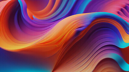 3d neon abstract gradient wave background. abstract neon background concept.