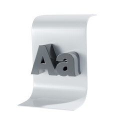 font 3d icon illustration