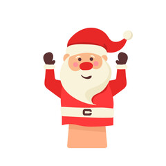 Hands puppets play doll, cute and funny animals. Cartoon icon isolated on white background theater puppets. Dolls from socks on hands and fingers toys for kids funny characters.
