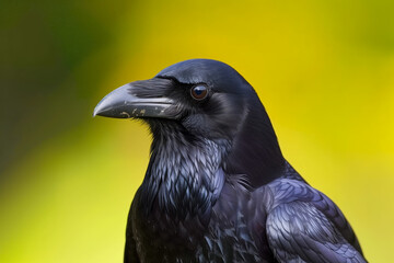 Fototapeta premium Carrion crow, bright background