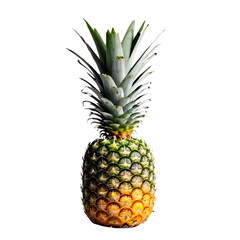 Fresh pineapple fruit. Whole ripe fruit isolated. Healthy diet. Vegetarian food.