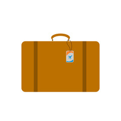 Vector vintage travel bag isolated on white