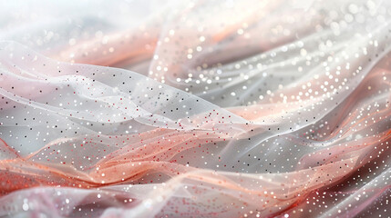 Delicate watercolor veils interlaced with gleaming rose gold, silver, and platinum sprinkles in a celestial display. 