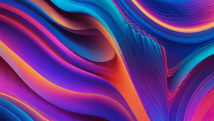 Obraz premium 3d neon abstract gradient wave background. abstract neon background concept. 