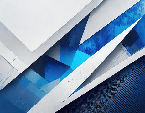 abstract futuristic architectural background white and blue backdrop wallpaper with copy space