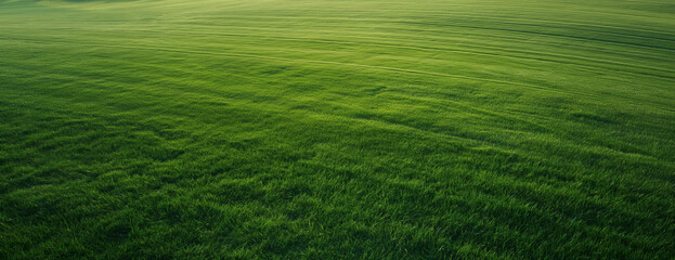 Obraz premium Lush Green Grass Field with Copy Space