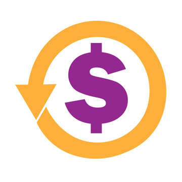 Chargeback icon symbol, return money. vector illustration