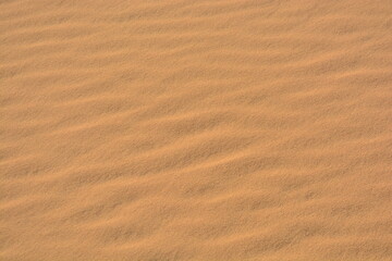 Sand surface in the desert with interwoven sand ripples