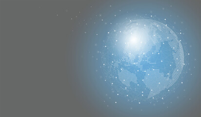 Global network connection and communication technology.Global network background.social network.	