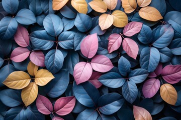 Stack of Colorful Leaves. Generative AI