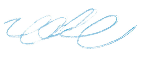 light blue pencil strokes isolated on transparent background