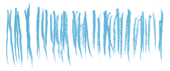 light blue pencil strokes isolated on transparent background