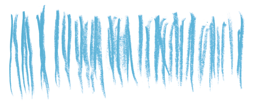 light blue pencil strokes isolated on transparent background