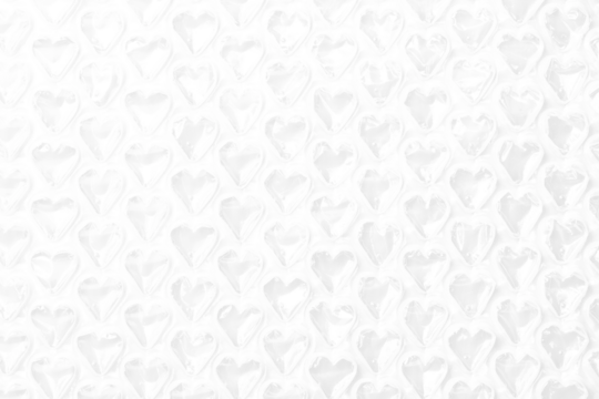 Bubble wrap texture png, heart shape design, transparent background
