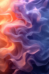 Obraz premium Pastel tint gradient background with wavy lines texture, ai technology