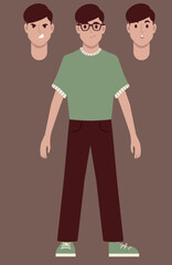 Cartoon character for motion design