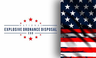 Illustration vector graphic of national explosive ordnance disposal (EOD) day
