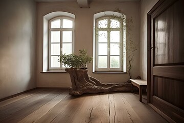 Fototapeta premium room with window made by midjourney