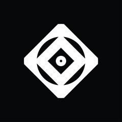 letter "o" and "o" monogram logo. White on a black background.