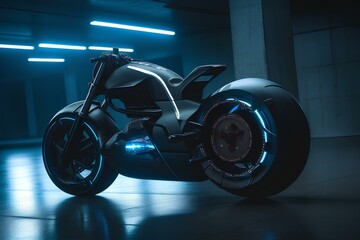 motorcycle on the street made by midjourney