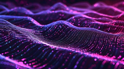a purple and pink waves